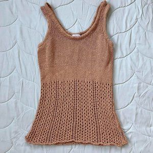 Y2k Calvin Klein jeans crochet knit tank top camisole